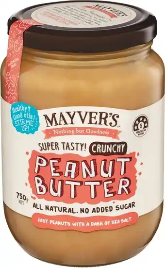 Woolworths Mayver's Peanut Butter 750g offer