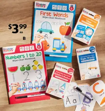 ALDI Wipe Clean Workbooks or Flash Cards offer