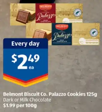 ALDI Belmont Biscuit Co. Palazzo Cookies 125g offer