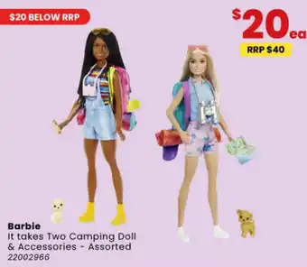 Toymate Barbie It takes Two Camping Doll & Accessories - Assorted offer