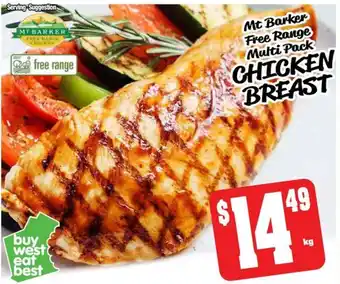 Farmer Jack's Mt Barker Free Range Multi Pack CHICKEN BREAST per kg offer