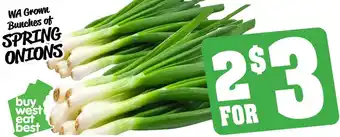 Farmer Jack's WA Grown Bunches of SPRING ONIONS offer