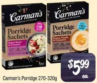 Farmer Jack's Carman's Porridge 270-320g offer