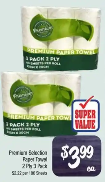 Farmer Jack's Premium Selection Paper Towel 2 Ply 3 Pack offer