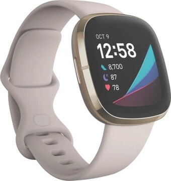 The Good Guys Fitbit Sense - Lunar White/Soft Gold offer