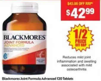 Chemist Warehouse Blackmores Joint Formula Advanced 120 Tablets offer