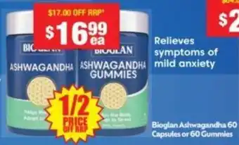 Chemist Warehouse Bioglan Ashwagandha 60 Capsules or 60 Gummies offer