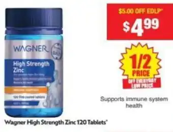 Chemist Warehouse Wagner High Strength Zinc 120 Tablets offer