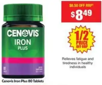 Chemist Warehouse Cenovis Iron Plus 80 Tablets offer