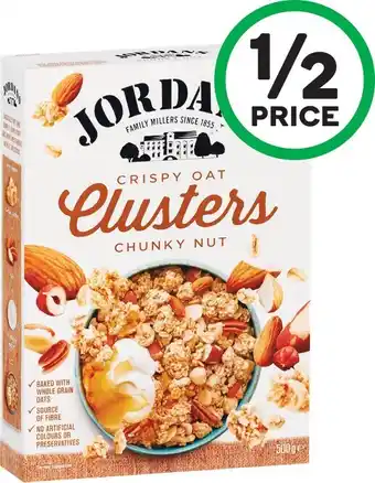 Woolworths Jordans Clusters or Crunchy Granola 500-­750g offer