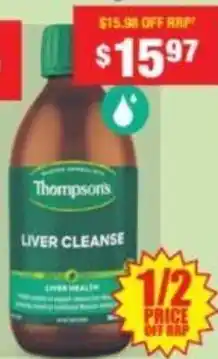 Chemist Warehouse Thompson's LIVER CLEANSE offer