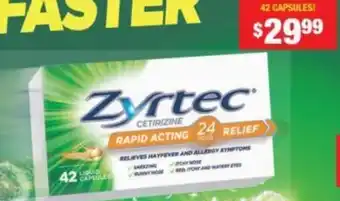 Chemist Warehouse Zyrtec 10mg 42 Liquid Capsules offer