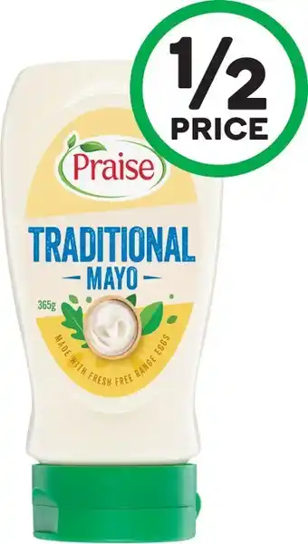 Woolworths Praise Traditional Mayonnaise Squeeze 365-­410g offer