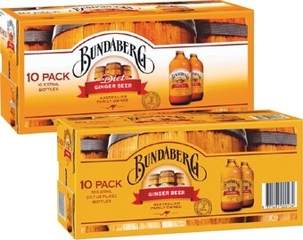 Woolworths Bundaberg Ginger Beer Varieties 10 x 375ml offer