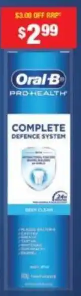 Chemist Warehouse Complete Defence System Deep Clean Toothpaste 110g offer