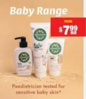 Chemist Warehouse Paediatrician tested for sensitive baby skin offer