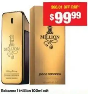 Chemist Warehouse Rabanne 1 Million 100ml edt offer