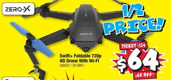 JB Hi-Fi Zero-X Swift+Foldable 720p Hd Drone with Wi-fi offer
