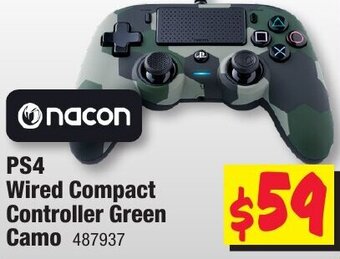 Nacon PS4 Wired Compact Controller Green Camo
