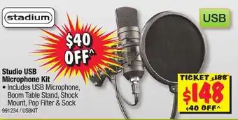 JB Hi-Fi Stadium Studio USB Microphone Kit offer