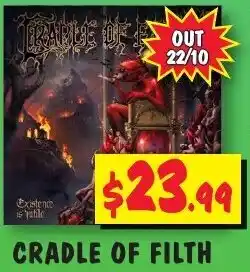 JB Hi-Fi Latest Music at JB Cradle of Filth offer