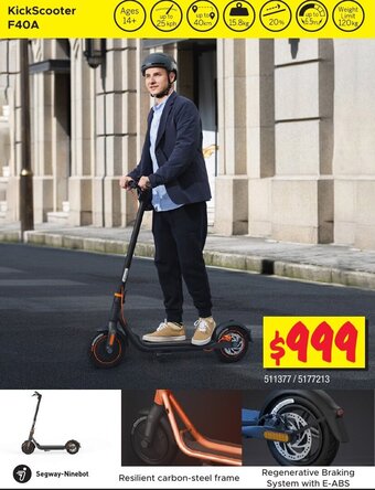 JB Hi-Fi Segway-Ninebot KickScooter F40A offer