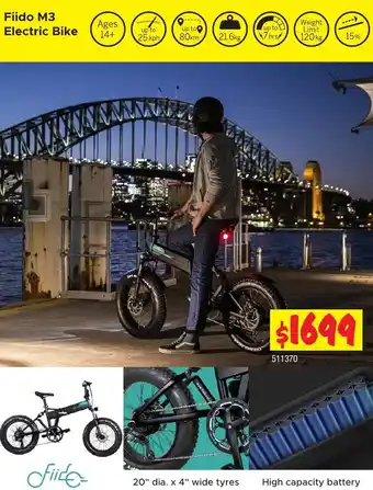 JB Hi-Fi Fiido M3 Electric Bike offer