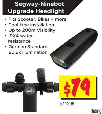 JB Hi-Fi Segway-Ninebot Upgrade Headlight offer
