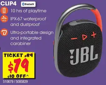 JB Hi-Fi JBL Clip4 offer