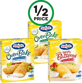 Woolworths Birds Eye Oven Bake Fish 425g - From the Freezer offer