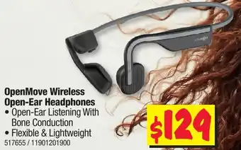 AfterShokz Open Move Wireless Open-Ear Headphones