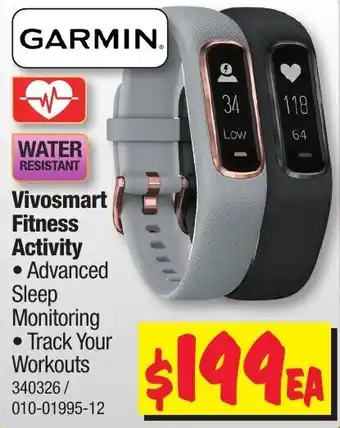 JB Hi-Fi Garmin Vivosmart Fitness Activity offer