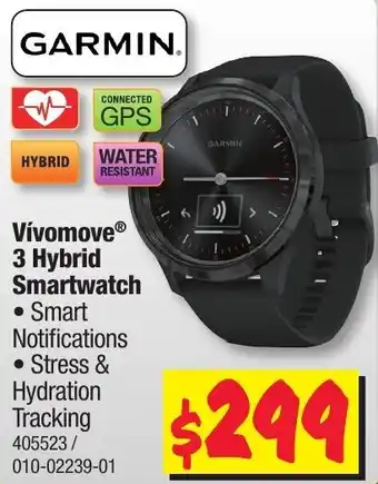 JB Hi-Fi Garmin Vivomove 3 Hybrid Smartwatch offer