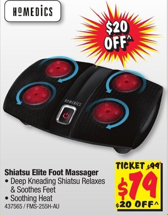 JB Hi-Fi Homedics Shiatsu Elite Foot Massager offer