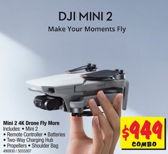 JB Hi-Fi DJI Mini 2 4K Drone Fly More Combo offer