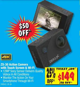 JB Hi-Fi Zero-X ZX-30 Action Camera with Touch Screen & Wi-Fi offer