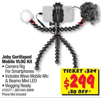 JB Hi-Fi Joby GorillaPod Mobile Vlog Kit offer