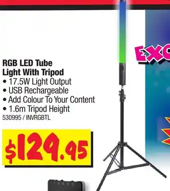 JB Hi-Fi Influencer RGB LED Tube Light with Tripod offer