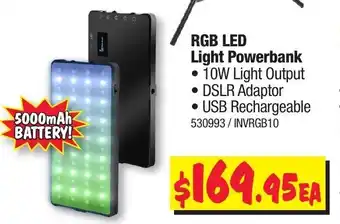 Influencer RGB LED Light Powerbank