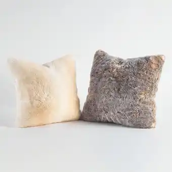 Pillow Talk Pelage Faux Fur Square Cushion by M.U.S.E offer