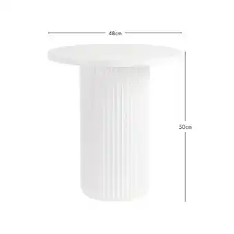 Pillow Talk Tully White Fluted Side Table by Habitat offer