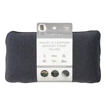 Pillow Talk Travel & Camping Memory Foam Pillow by Habitat offer