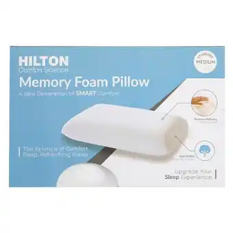 Pillow Talk Comfort Science Memory Foam Standard Medium Pillow by Hilton offer