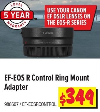JB Hi-Fi Canon EF-EOS R Control Ring Mount Adapter offer
