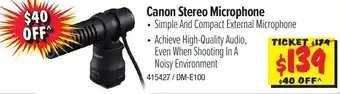 JB Hi-Fi Canon Stereo Microphone offer