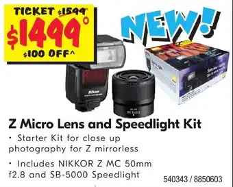 JB Hi-Fi Nikon Z Micro Lens and Speedlight Kit offer