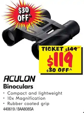 JB Hi-Fi Nikon Aculon Binoculars offer