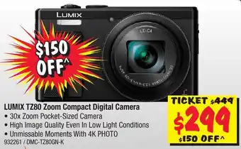 JB Hi-Fi Lumix TZ80 Zoom Compact Digital Camera offer