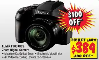 JB Hi-Fi Lumix FZ80 Ultra Zoom Digital Camera offer