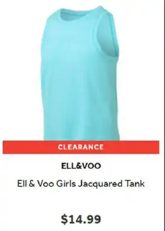 Ell & Voo Girls Jacquared Tank